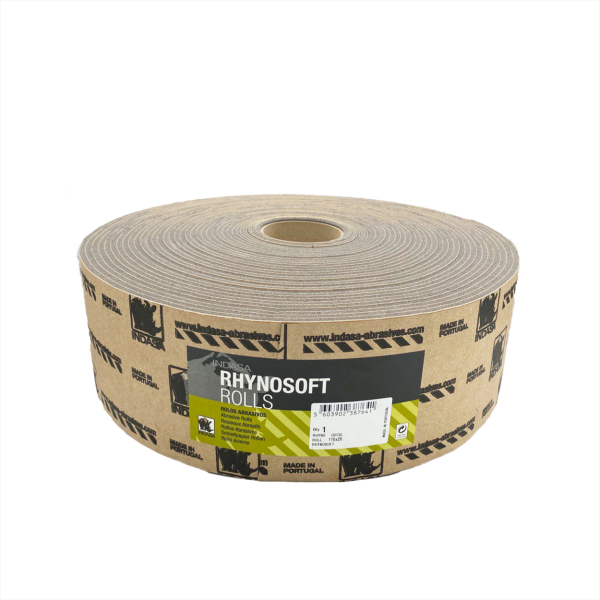 Рулон абразивний на поролоні 115мм/25м зерно Р120 без коробки RHYNOSOFT Indasa