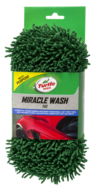 Мікрофіброва губка 3в1 для мийки та видалення комах і поліровки кузова 210х100х60 Turtle Wax 1 шт