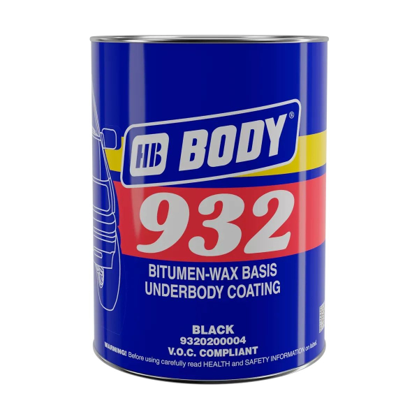 Body 932 антикорозійний препарат для днища чорний 4л