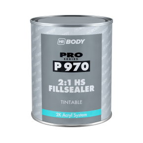 Body 970 Fillsealer прозорий адгезійний грунт-наповнювач 2:1 1л + Body H729 затвердник для грунта 970 0,5л