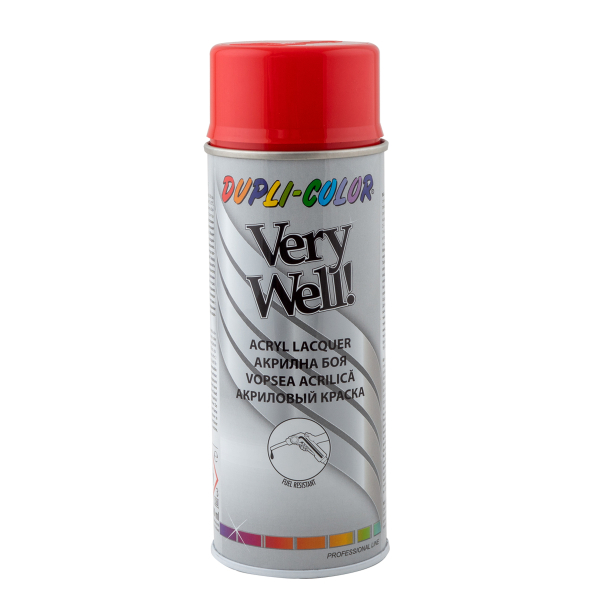 Емаль аерозольна універсальна акрилова DUPLI-COLOR Very Well Ral 3020 червоний 400 мл