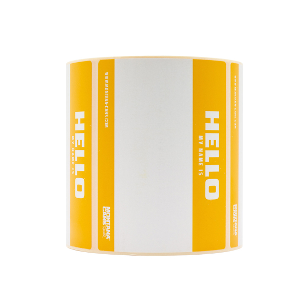 Рулон стікерів Montana "HELLO MY NAME IS …." 500 шт