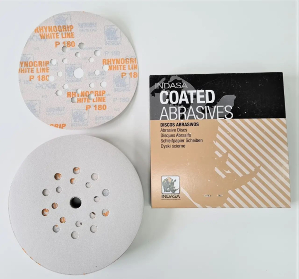Диск абразивний на 19 отворів 225мм зерно Р 180 White Line Indasa (пачка - 50шт)