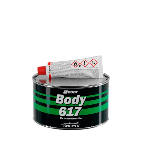Body 617 Nano Fiber шпаклівка з еластичним скловолокном 0,5 кг