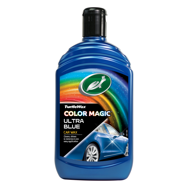 Поліроль для кузова з відновленням кольору Turtle Wax Color Magic Blue синя 500 мл