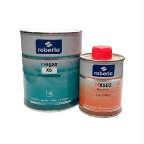Комплект: Грунт-наповнювач ROBERLO MEGAX X5 1л + Затверджувач ROBERLO МХ503