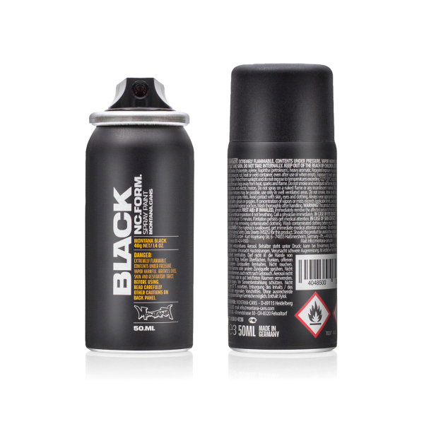 Фарба аерозольна Montana BLK50-9001 Чорний (Black) 50мл