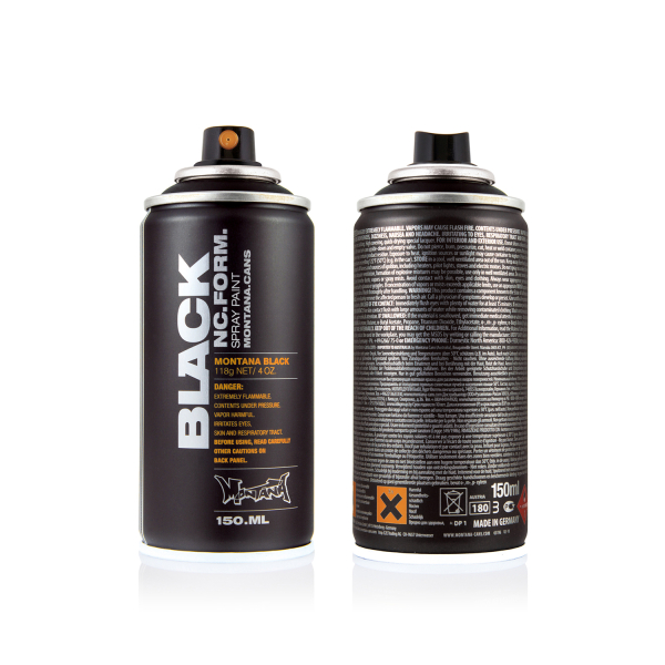 Фарба аерозольна Montana BLK150-9001 Чорний (Black) 150мл
