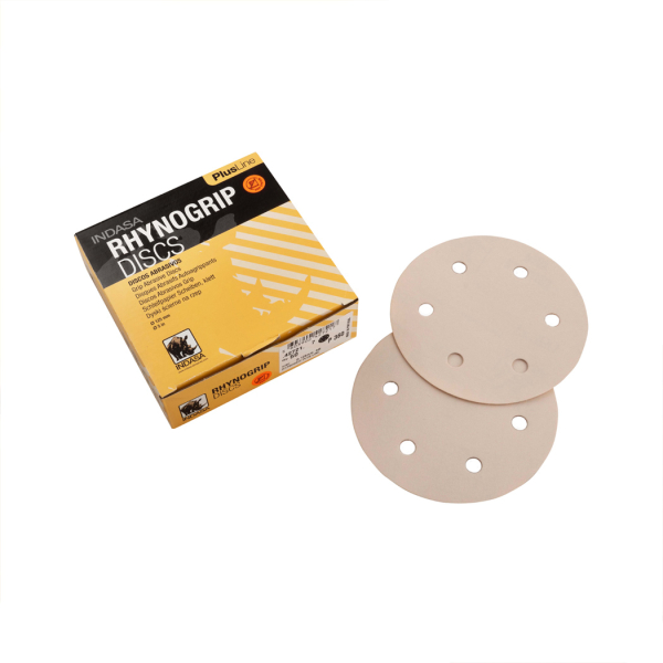 Диск абразивний на 6 отворів 125мм зерно Р 80 Plus Line Indasa (пачка - 50шт)