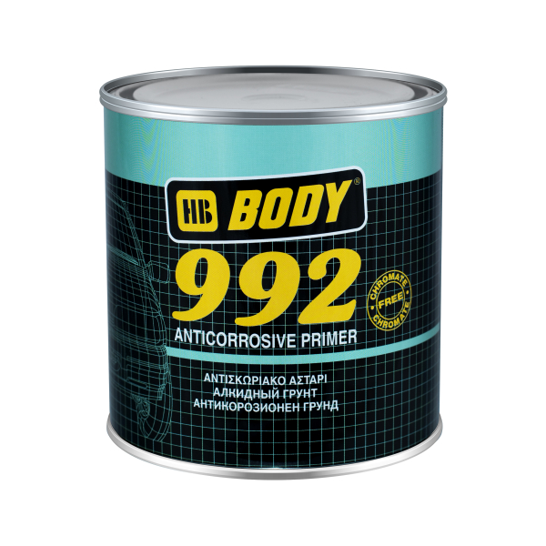 Body 992 1K Антикорозійний грунт 1кг коричневий